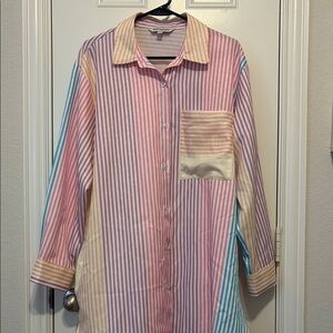DAVI & DANI Pastel Striped Shirt